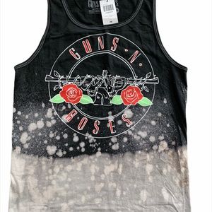 Guns N Roses Tank Top Bleach Distressed Stained Shirt NWT Small